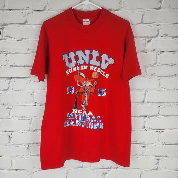 Stedman Other - Vintage 1990 NCAA National Champions UNLV Running Rebels  T-Shirt Sz L